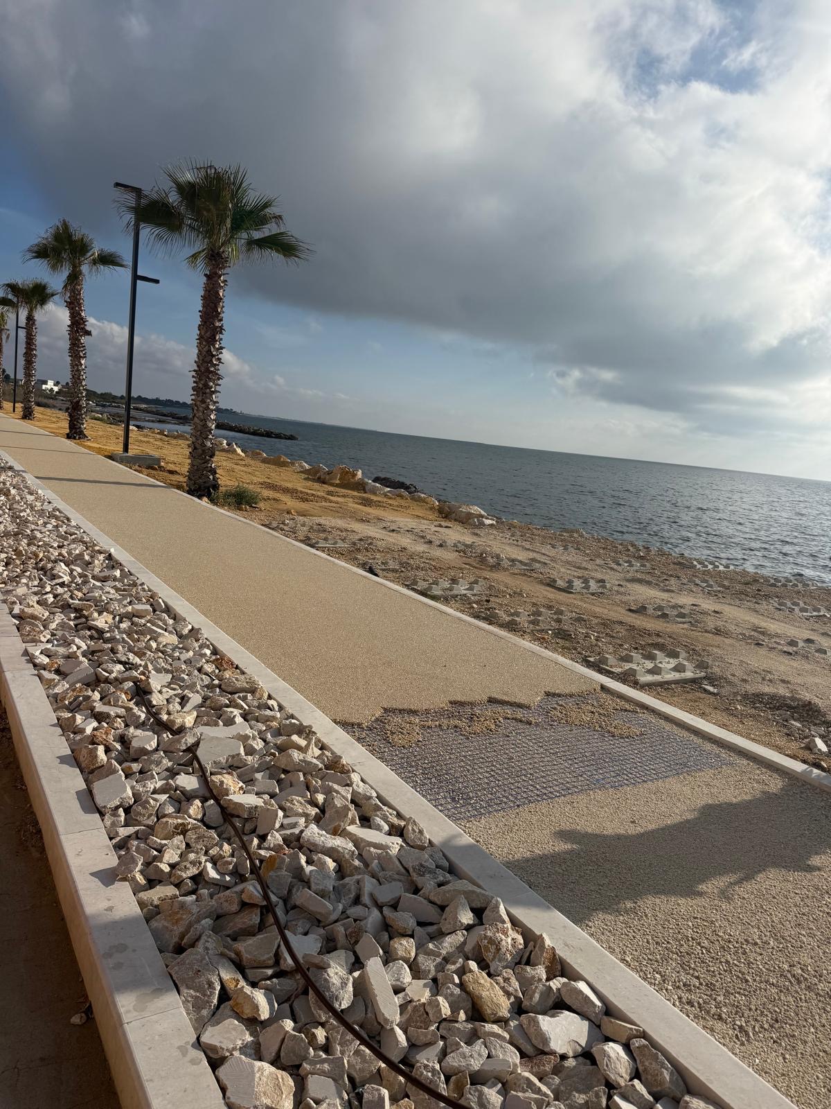 Pavimentazione sul lungomare